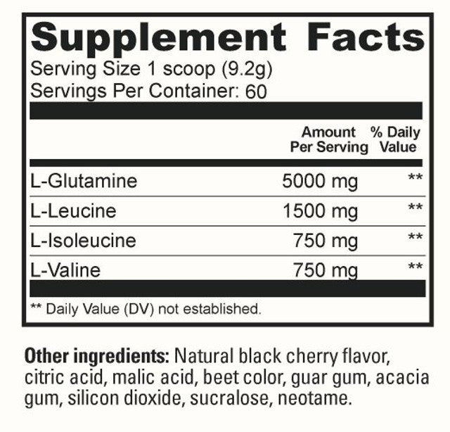 Glutamine Select 552grams Black  Cherry