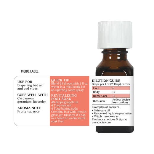 Aura Cacia Grapefruit Essential Oil 0.5 fl. oz.