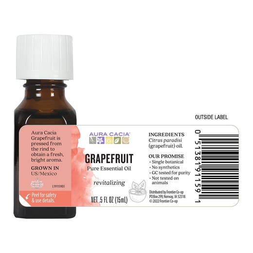 Aura Cacia Grapefruit Essential Oil 0.5 fl. oz.