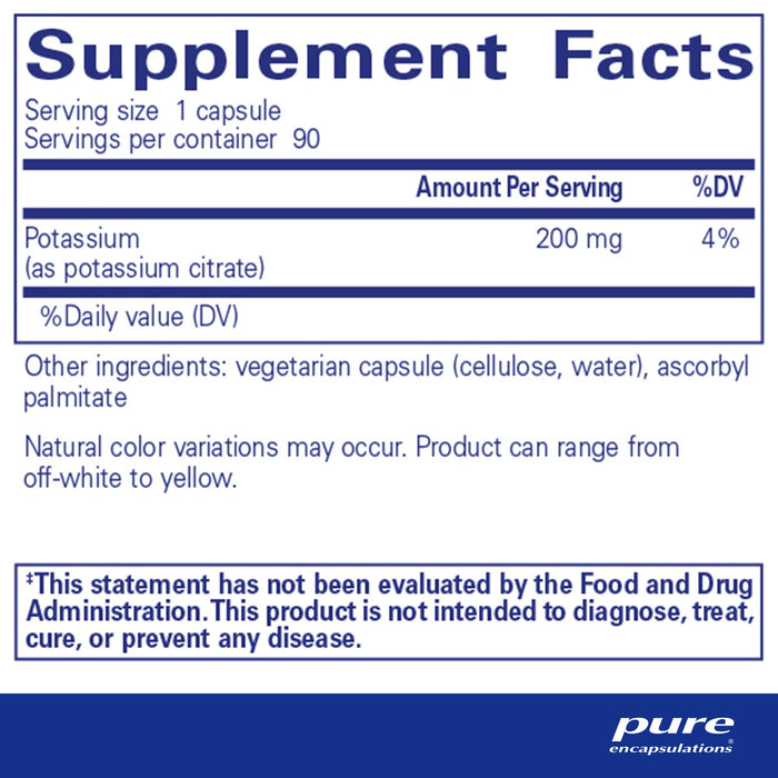 PE Potassium (Citrate) 90's PC9