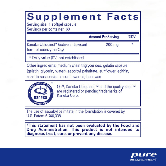 PE Ubiquinol-QH 200mg 60caps UQ26