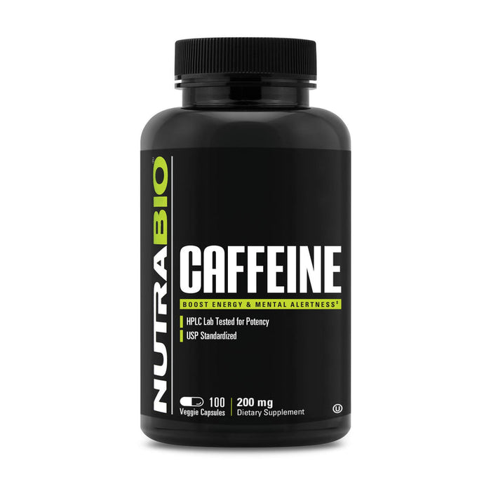 Caffeine Anhydrous (200mg) - 100 Vegetable Capsules