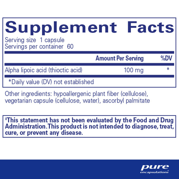 Alpha Lipoic Acid 100mg 60Cap AL16