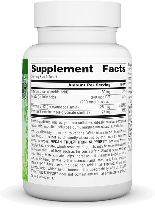 Vegan True  Iron Support 180tabs