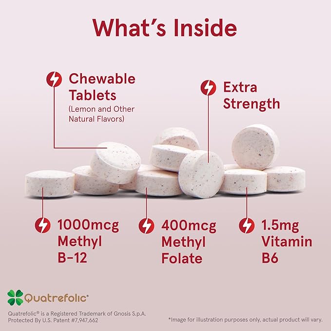 Methyl B-12 & Methyl Folate 100 Chewable Tablets