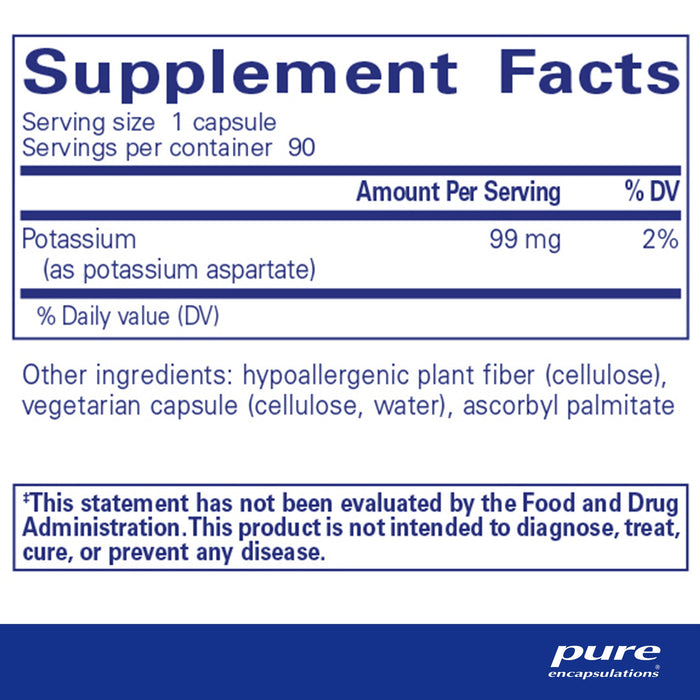 Potassium (aspartate) 90's PO9