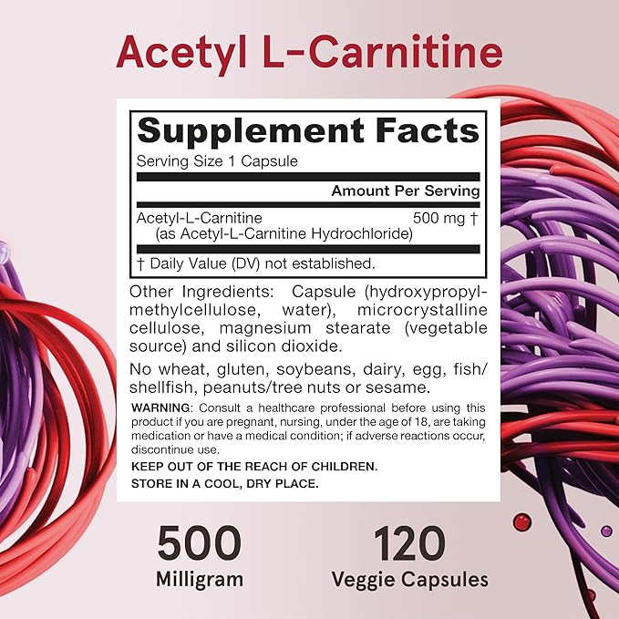 Acetyl L-Carnitine 500mg 120vcap