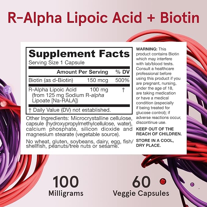 R Alpha Lipoic Acid 60 Capsules