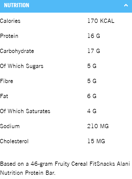 Alani Nu Fit Snack Bar