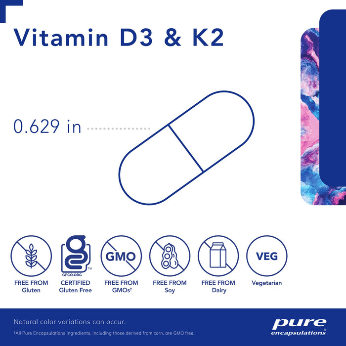 Vitamin D3 & K2 120 Capsules VDK41