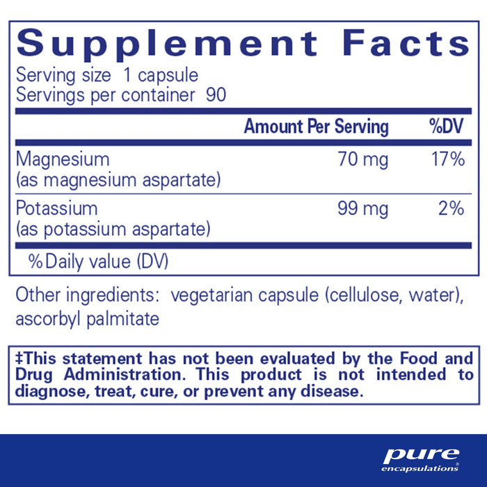 Potassium Magnesium (Aspartate) 90 Capsules