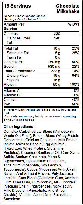 True Mass 1200 10lb Bag