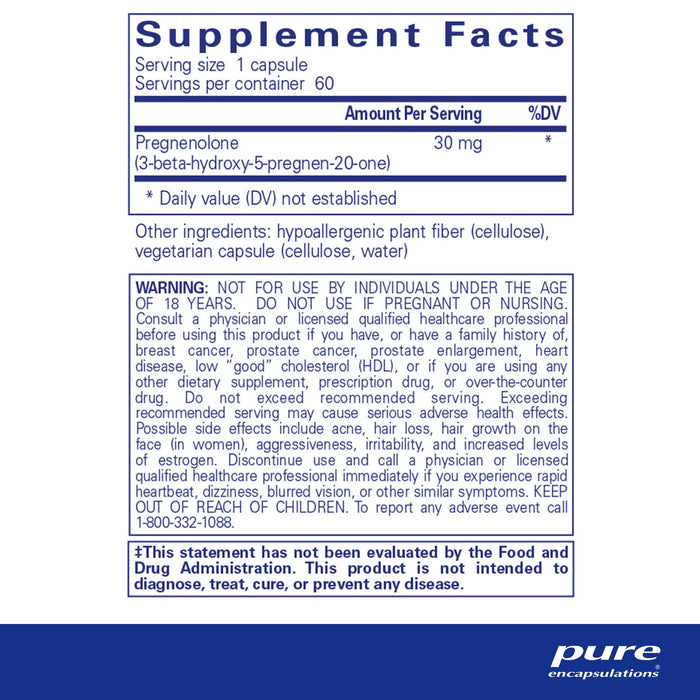 PE Pregnenolone 30 Mg. 60's PR36