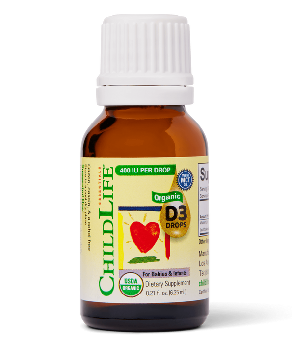 Organic Vitamin D3 0.338 Fluid Ounce (10 ml) Natural Berry Flavor Liquid Formula