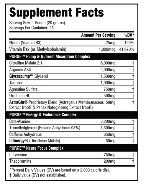 Purge PreV2 Preworkout