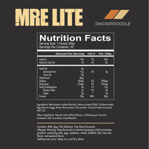 MRE Lite - Animal Based Protein