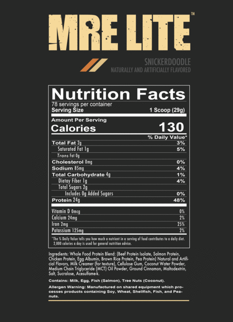 MRE Lite - Animal Based Protein