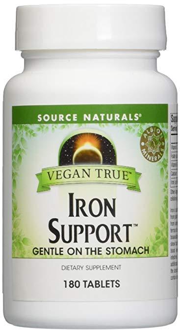 Vegan True  Iron Support 180tabs (1598780768299)