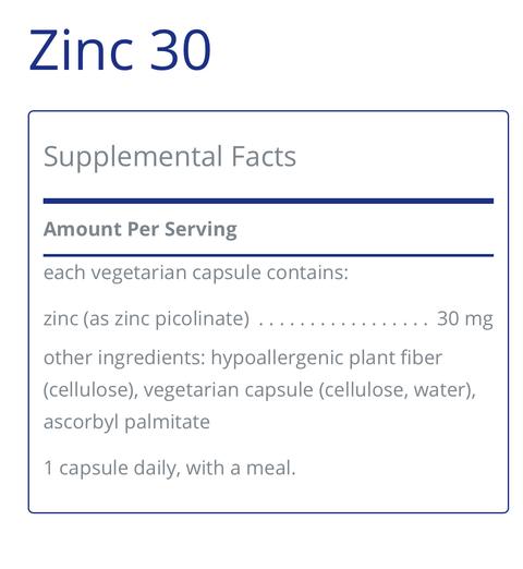 Zinc 30 by Pure Encapsulations