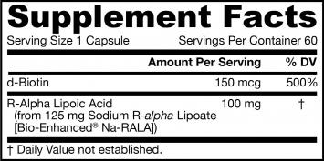 R Alpha Lipoic Acid 60 Capsules (1035725242411)